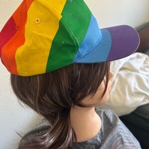 PRIDE Vibrant Rainbow Baseball Hat with Embroidered Logo-1994-unisex